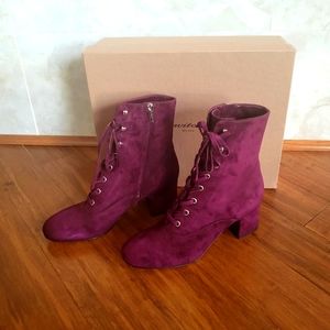 Gianvito Rossi Mackay Ankle Boots - Color: Deep Purple - Size 40 - Never Worn